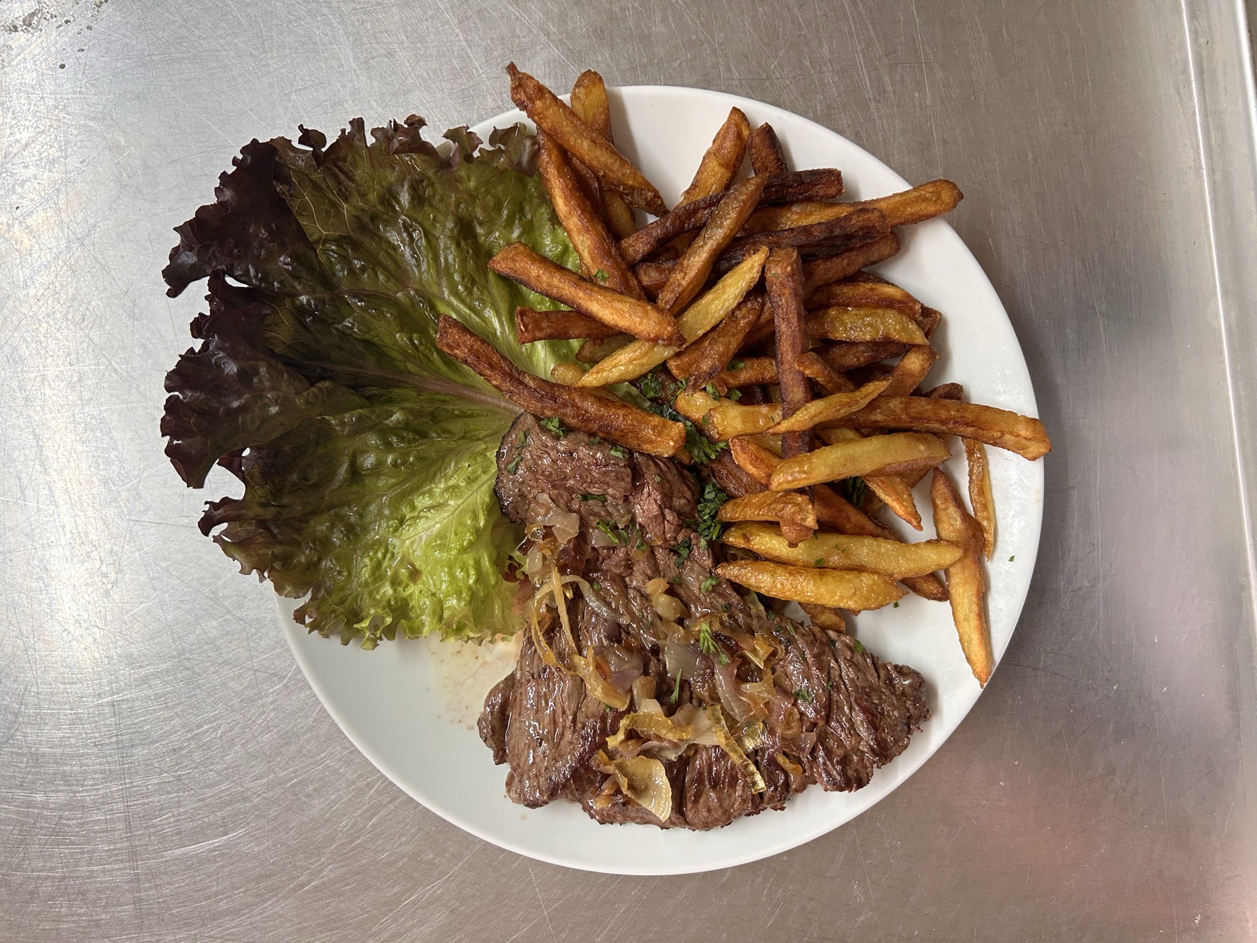 Pièce du boucher frites maison