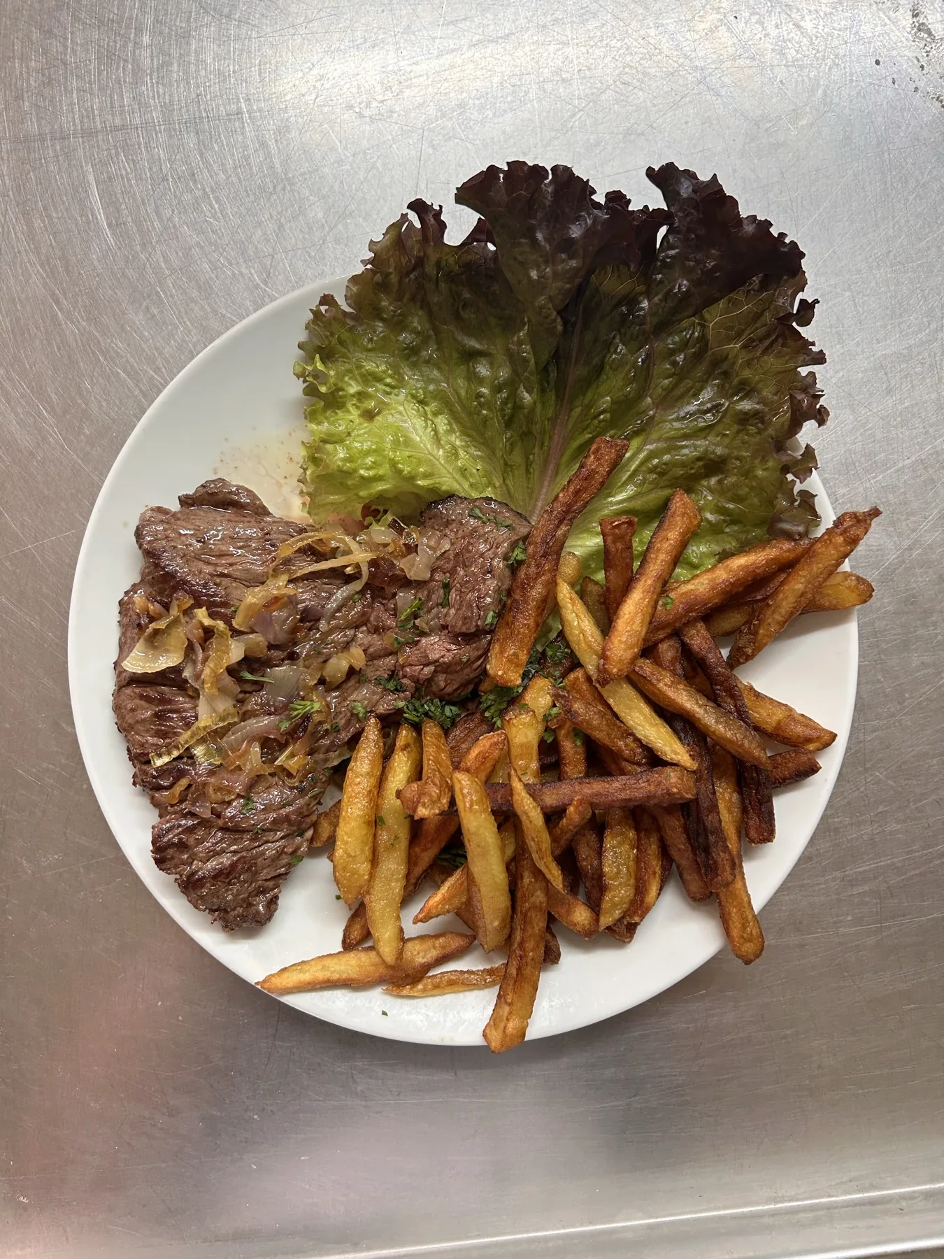 Pièce du boucher frites maison